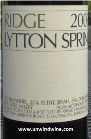 Ridge Lytton Springs 2009 