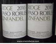 Ridge Vineyards Paso Robles Benito Dusi Ranch Vineyard Zinfandel 2010