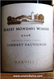 Robert Mondavi Oakville Estate Napa Cabernet Sauvignon 2006 label