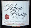 Robert Craig Howell Mountain Cabernet Sauvignon 1997 Label 