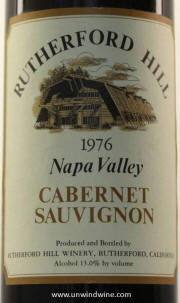 Rutherford Hill 1976 Napa Valley Cabernet Sauvignon
