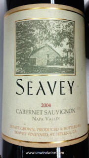 Seavey Napa Valley Cabernet Sauvignon 2004 Label