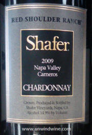 Shafer Red Shoulder Ranch Napa Valley Chardonnay 2009