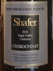 Shafer Red Shoulder Ranch Napa Valley Chardonnay 2011