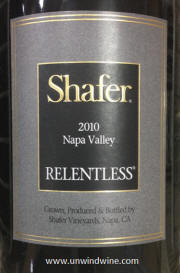 Shafer Relentless Napa Valley 2010