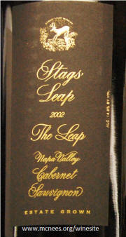 Stags Leap - The Leap - Napa Valley Cabernet 2002