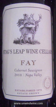 Stag's Leap Napa Valley Fay Vineyard 2010 