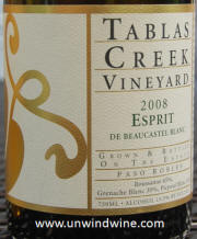 Tablas Creek Esprit de Beaucastel 2008