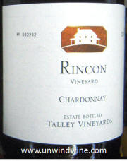 Tally Vineyards Rincon Vineyard Chardonnay 2010