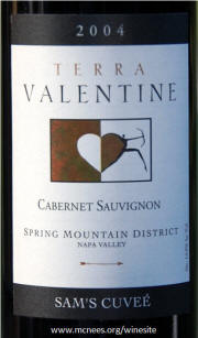 Terra Valentine Spring Mountain Napa Valley Sam's Cuvee Cabernet Sauvignon 2004