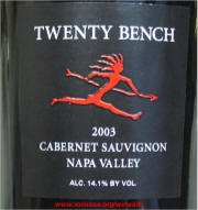 Twenty Bench Napa Valley Cabernet Sauvignon 2003