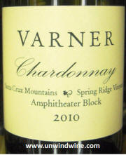 Varner Santa Cruz Mountain Spring Ridge Vineyards Amphitheatre Block Chardonnay 2010