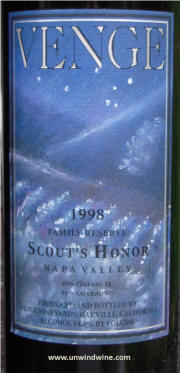 Venge Family Vineyards Scout's Honor 1998