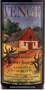 Venge Vineyards Napa Valley Oakville Family Reserve Cabernet Sauvignon 2000