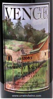 Venge Vineyards Oakville Napa Valley Cabernet Sauvignon 2003