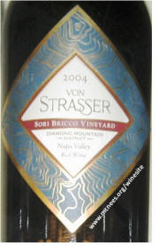 Von Strasser Diamond Mountain Sori Bricco Vineyard Red Wine 2004 