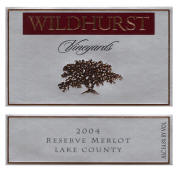Wildhurst Reserve Merlot 2004