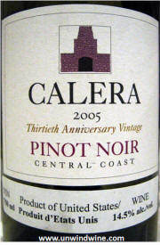 Calera Central Coast Pinot Noir 2005