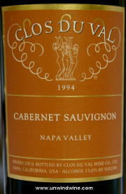 Clos du Val Napa Valley Cabernet Sauvignon 1994