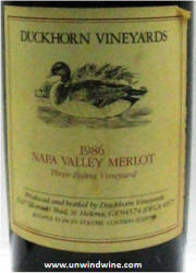 Duckhorn Napa Valley Merlot 1986