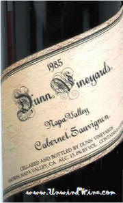 Dunn Vineyards Napa Valley Cabernet Sauvignon 1985