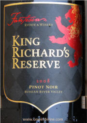 Fantesca King Richard's Reserve Pinot Noir 2008