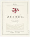 Oberon Napa Valley cabernet 2002 label on McNees.org/winesite
