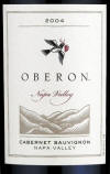 Oberon Napa cabernet 2004 label on McNees.org/winesite