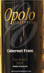 Opolo Paso Robles Cabernet Franc 2005