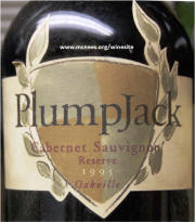 Plumpjack Founders Reserve 1996 label 