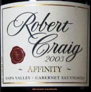 Robert Craig Affinity Label 2003 on Rick's WineSite on McNees.org/winesite