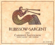 Rubissow Sargent cabernet sauvignon 2001 label on McNees.org/winesite