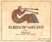 Rubissow Sargent napa merlot 2001 label on McNees.org/winesite