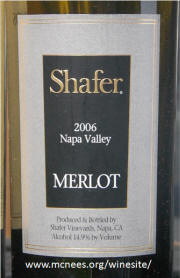 Shafer Merlot 2006