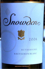 Snowden Sauvignon Blanc 2006 label