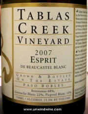 Tablas Creek Esprit de Beaucastel 2007