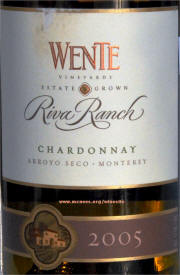 Wente Riva Ranch Arroya Seca Chardonnay 2005 label