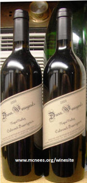 Dunn Vineyards Napa Valley Cabernet Sauvignon 2000 label