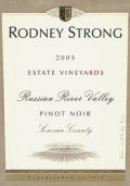 Rodney Strong Russian River Valley Sonoma County Pinot Noir 2005 label