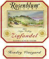 Rosenblum Cellars Hendry Vineyard Reserve Zinfandel 2001