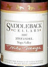Saddleback Cellars Napa Valley Zinfandel 1997