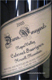 Dunn Vineyards Howell Mtn Cabernet Sauvignon 2005