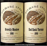 Diamond Creek Red Rock Terrace and Gravelly Meadow 1990 labels