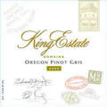 King Estate Pinot Grigio 2007 label