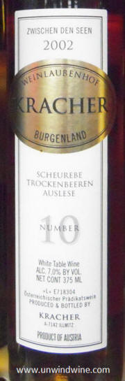 Kracher #10  Scheurebe TBA Zwischen Den Seen 2002  