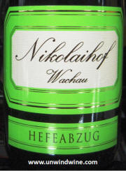 Nikolaihof Hefeasbzug Wachau gruner Veltliner 2009