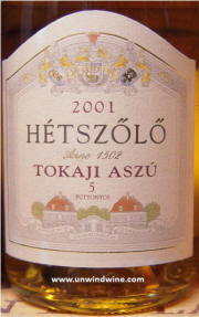 Hetszolo Tokaji Aszu 2001
