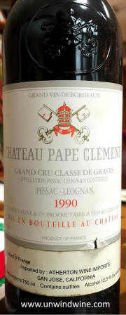 Chateau Pape Clement Pessac Leognan 1990 