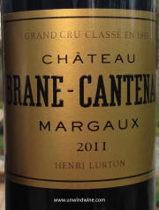 Brane Cantenac Margaux 2011