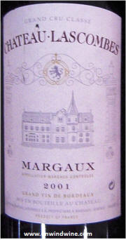 Chateau Lascombes Marqaux 2001